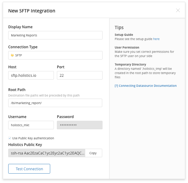 SFTP Exports